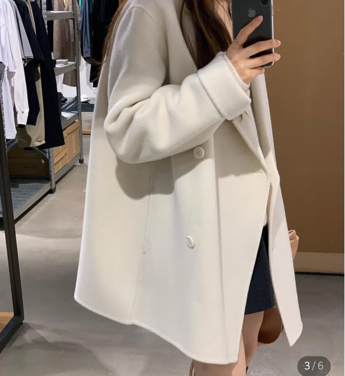 ounce 온스 브루니 핸드메이드 더블 하프 코트 상품이미지2