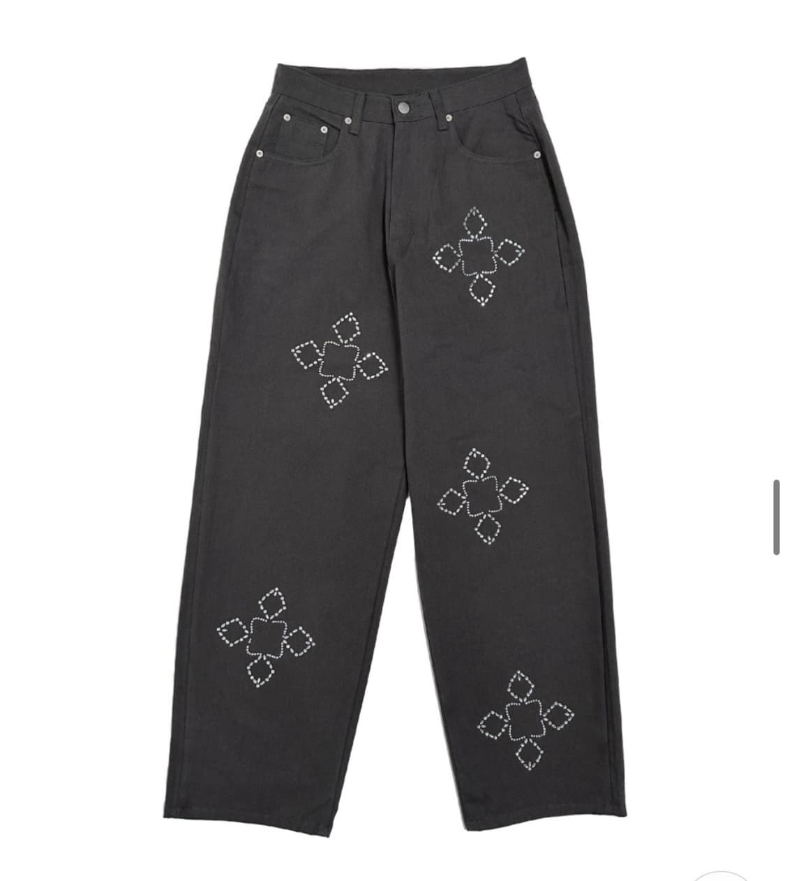 큐빅 핫픽스 와이드 팬츠 상품이미지3