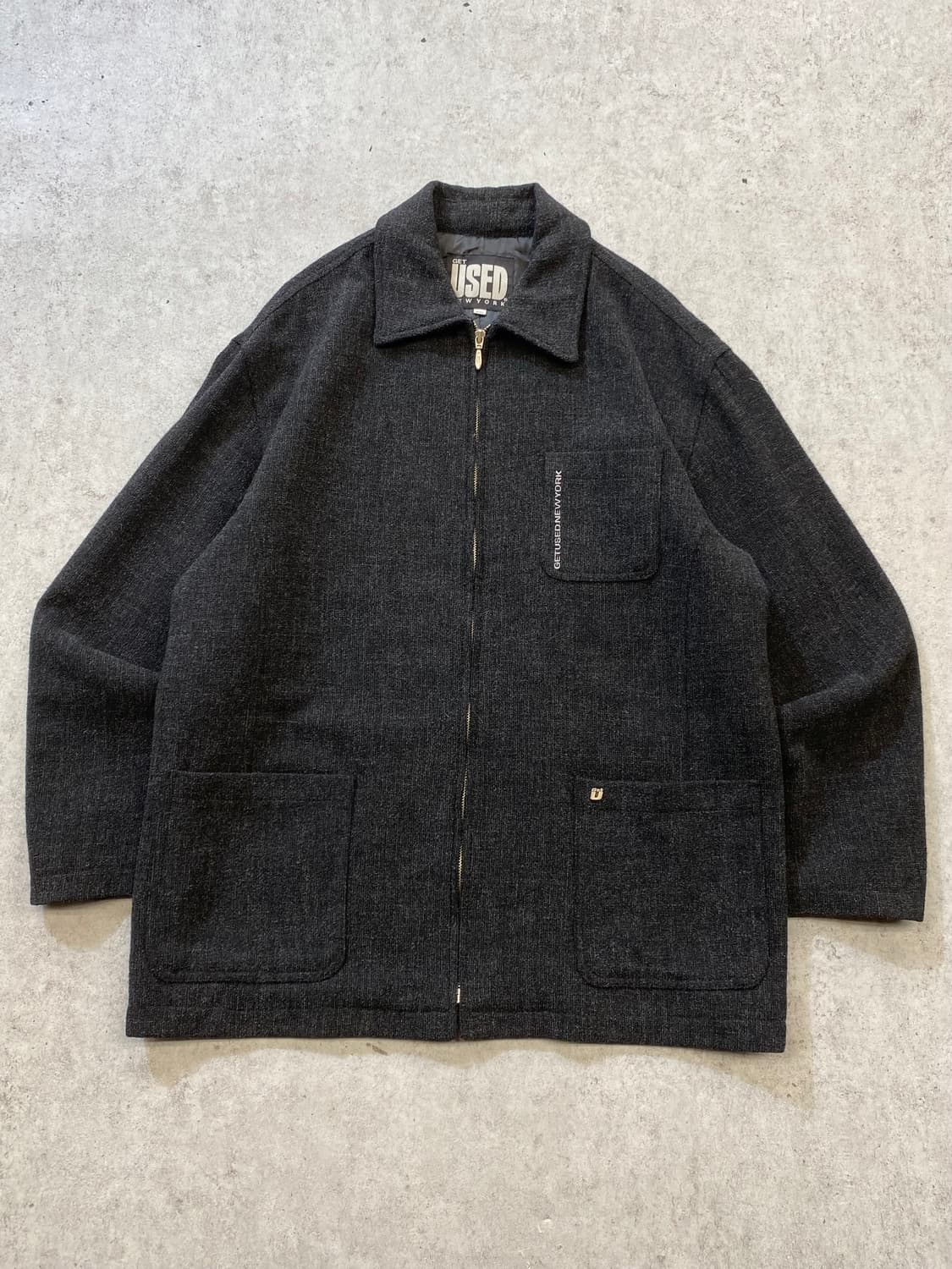 [100] 90s Get Used 겟 유즈드 미니멀 집업 자켓 상품이미지1