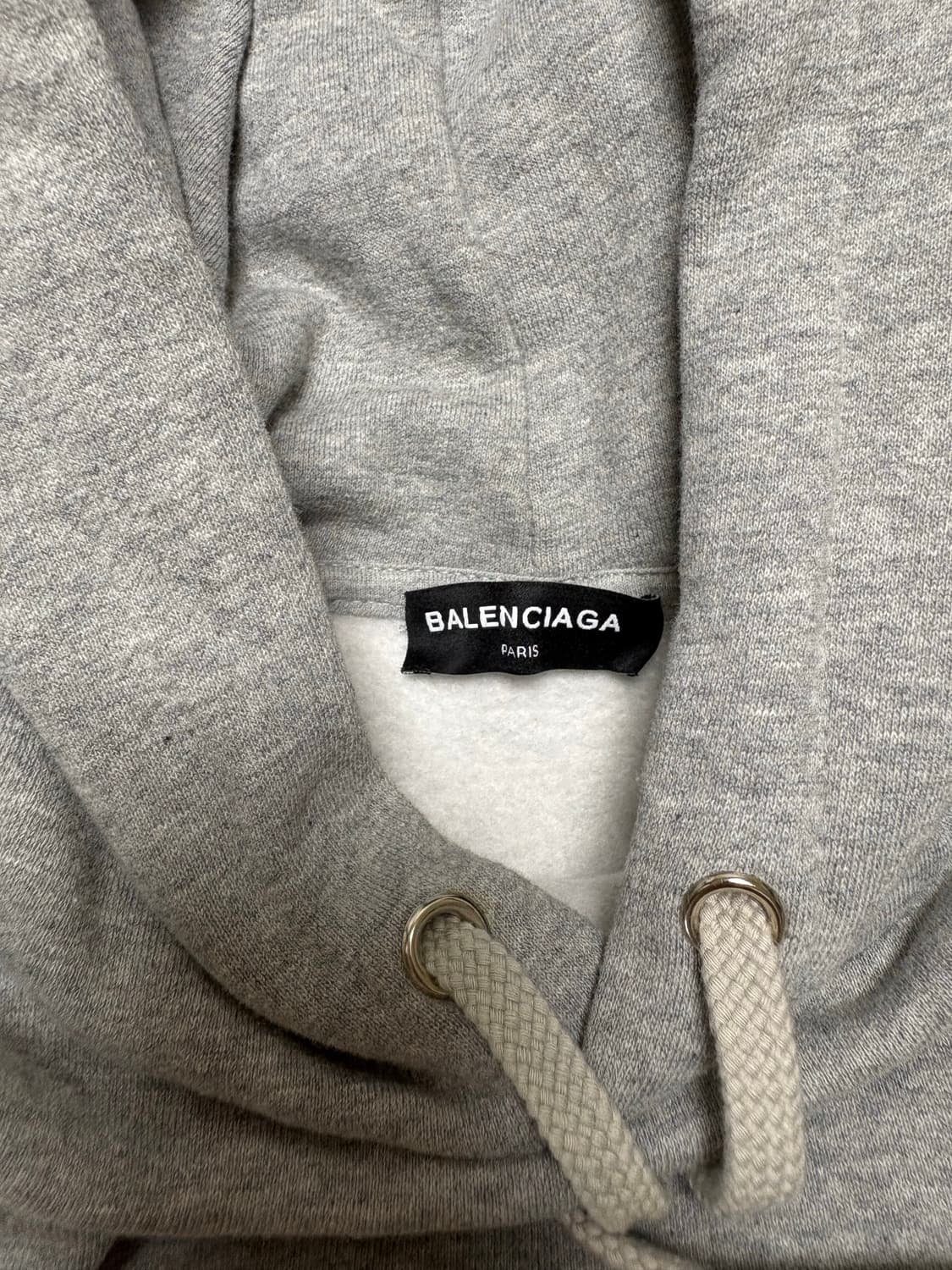 발렌시아가 웨이브 로고 후드티 그레이 상품이미지5