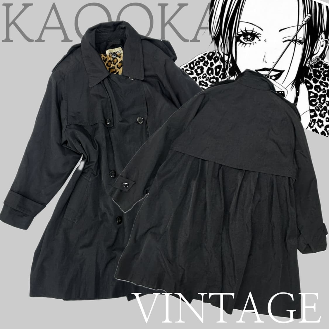 🖤나나깔 레오파드 트렌치코트🖤 가을 겨울 시크 펑크 호피 미디코트 상품이미지1