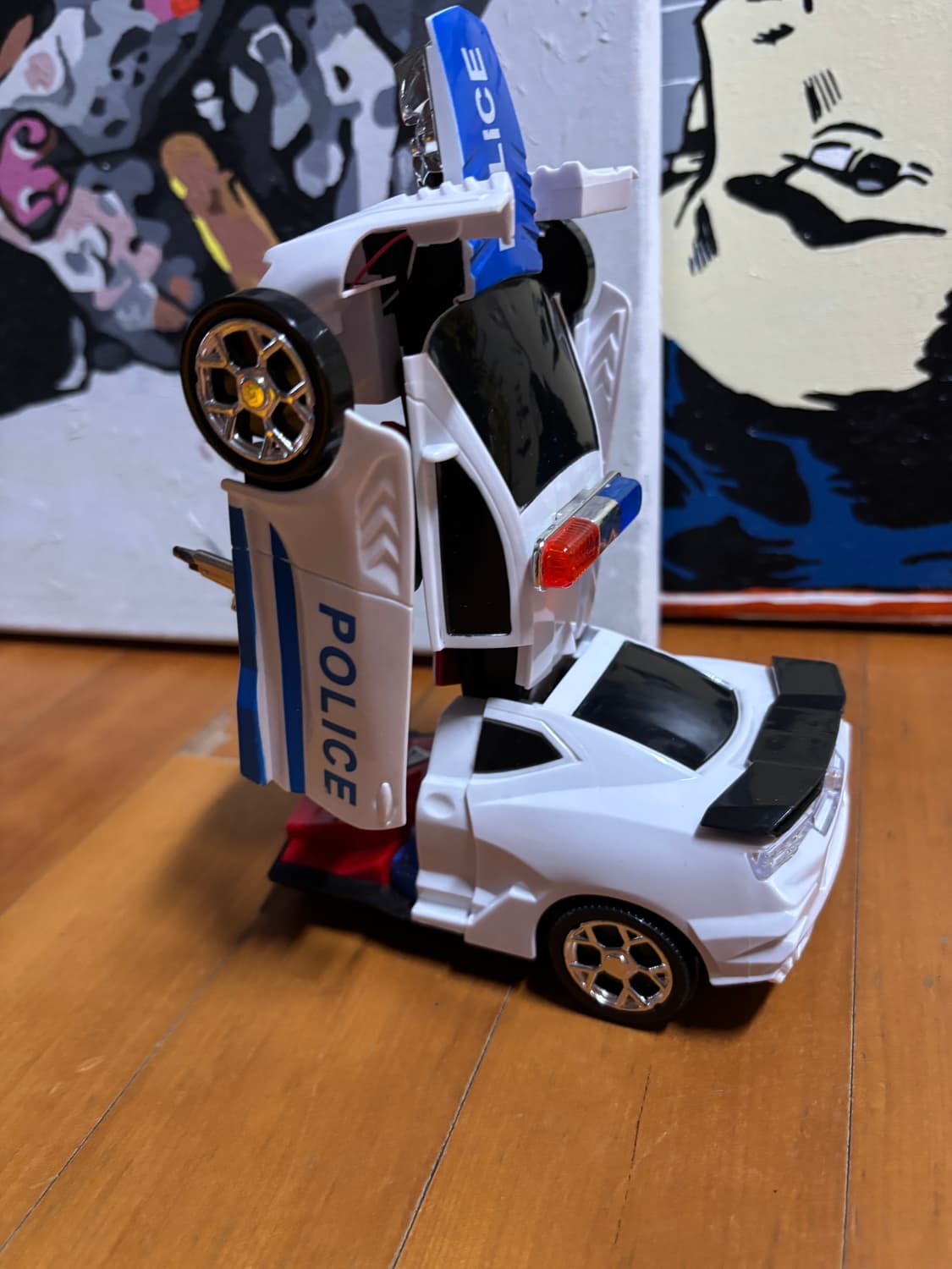 경찰차 자동차 장난감 전동 로봇 장난감 인테리어 소품 상품이미지4