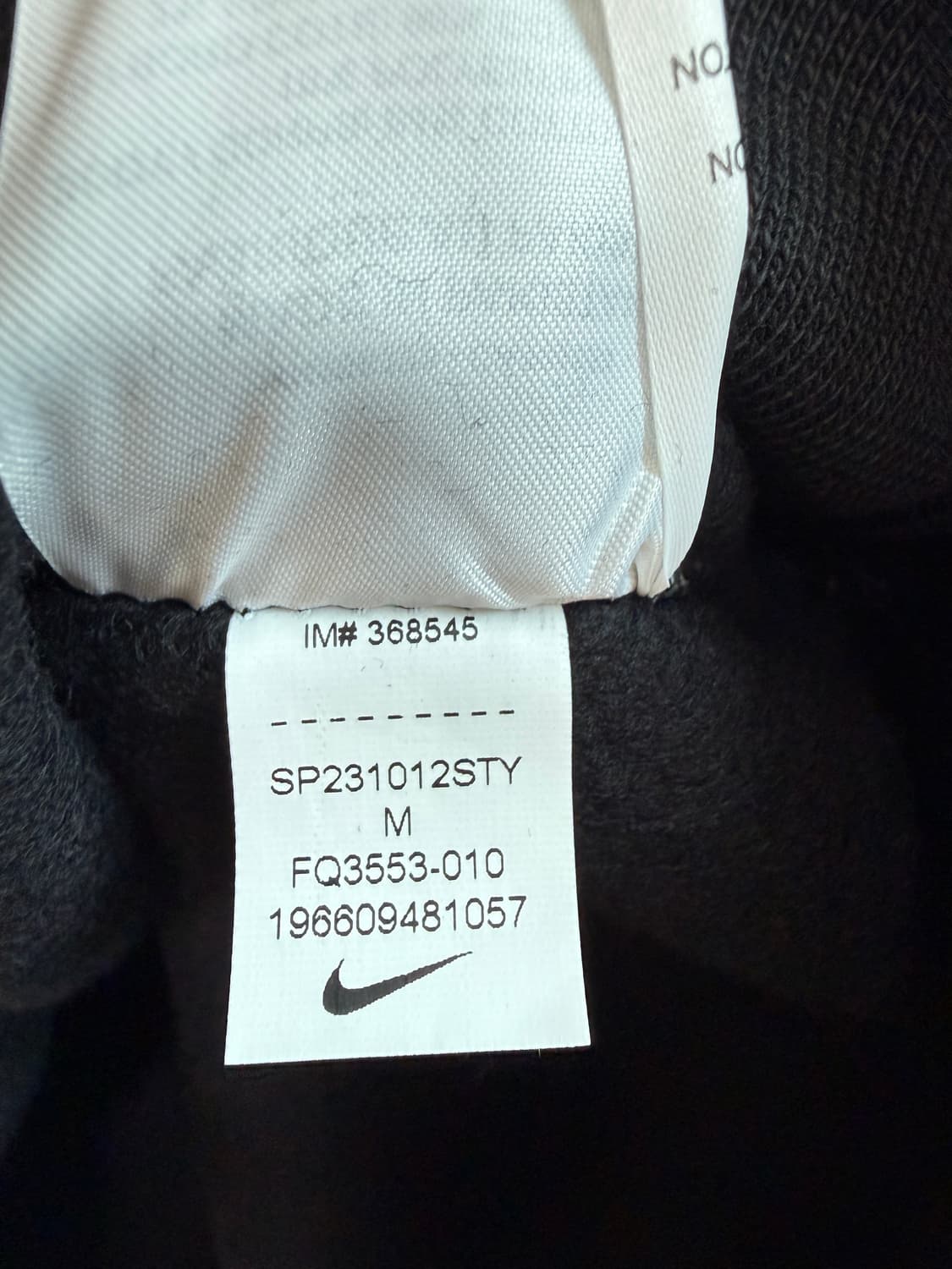 [M] 나이키 nocta 녹타 무지 블랭크 크루넥 맨투맨 스웻셔츠 블랙 상품이미지4