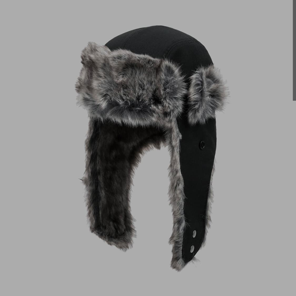 뉴에라 Newera 블랙 퍼 트리밍 이어플랩 트래퍼 햇 XL 상품이미지1