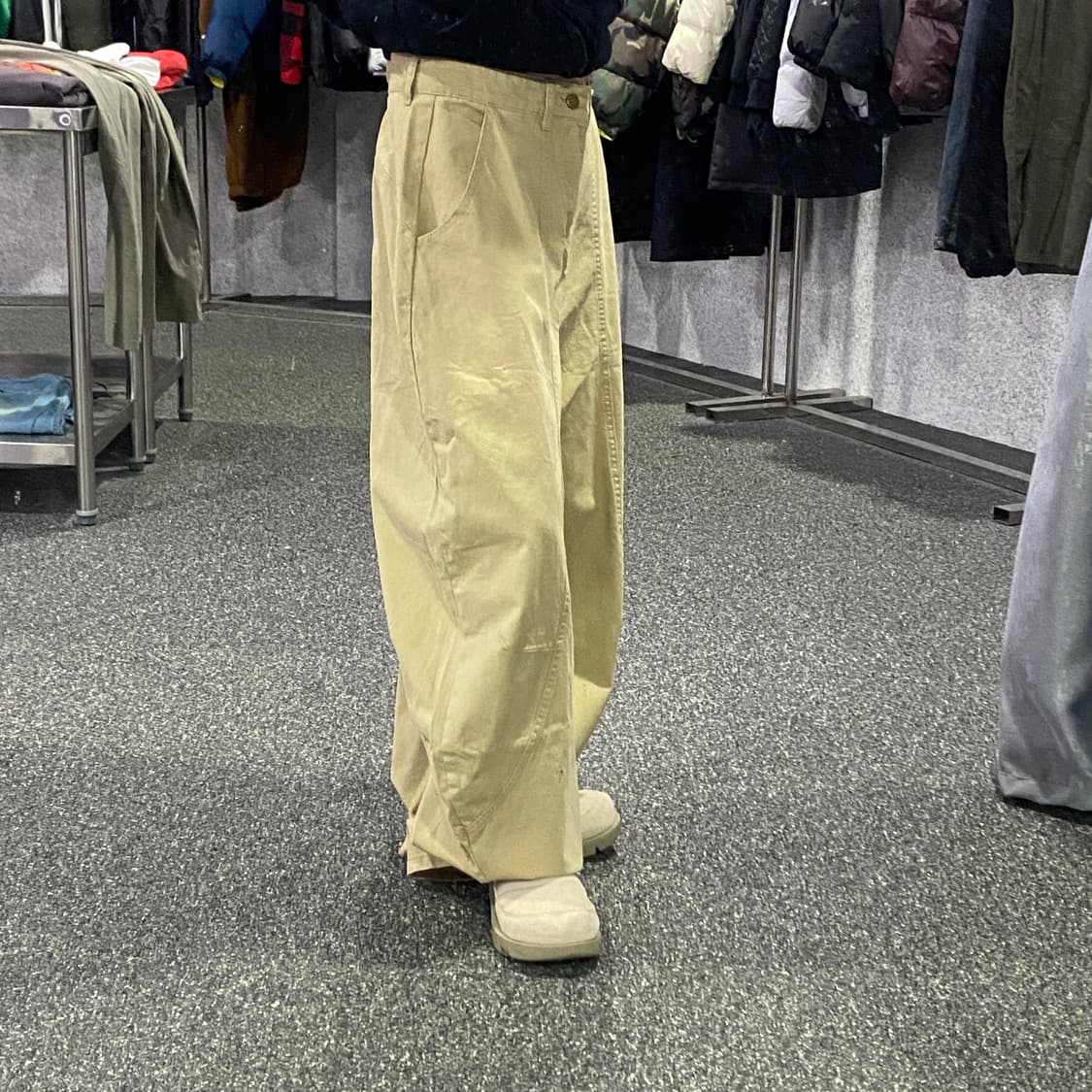 빈티지 베이지 와이드 벌룬팬츠 B3067 상품이미지2