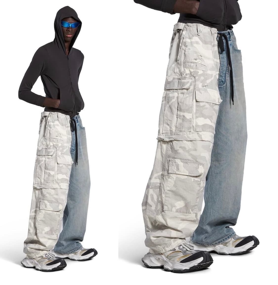 발렌시아가 하이브리드 피프티피프티 화이트카모팬츠[M] 상품이미지2