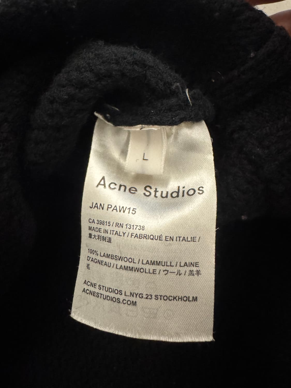 Acne Studios 100%울 니트 L 상품이미지4