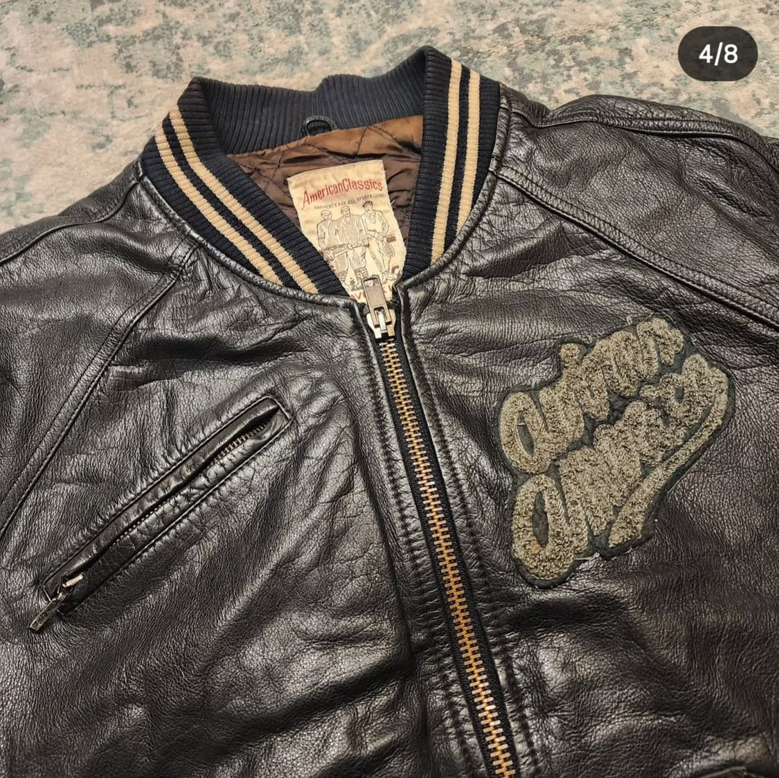 90s 아비렉스 LTD 플라이트 레더자켓 상품이미지4