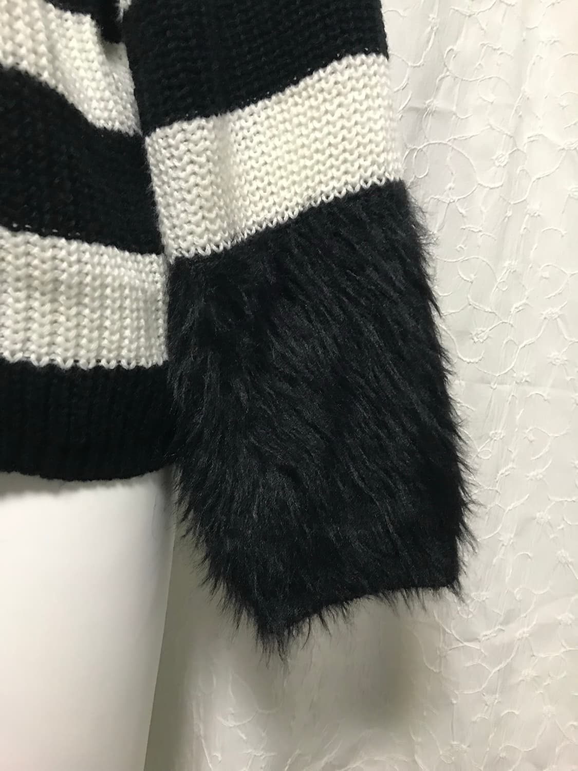 빈티지 갸루 스트라이프 트임 퍼 니트 롱슬리브 탑 상품이미지5