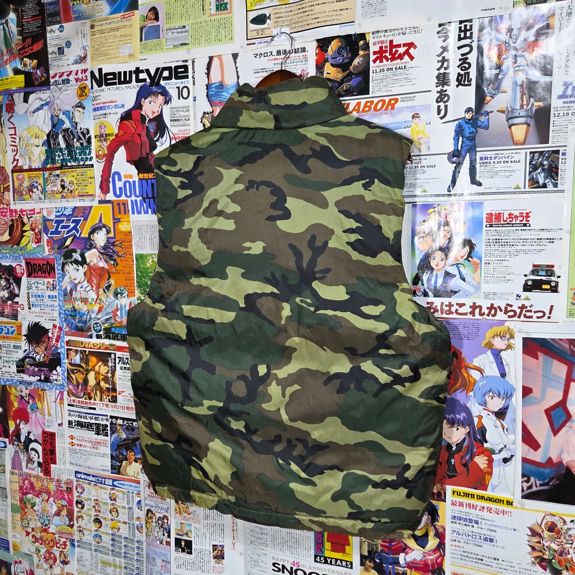 JPN 밀리터리 카모 리버시블 패딩 베스트 상품이미지5