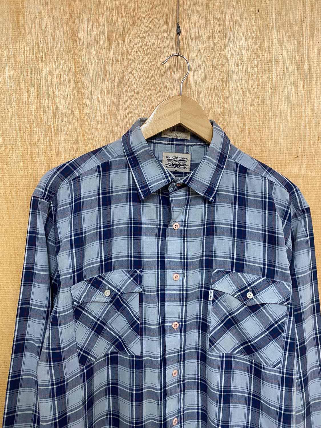 80s LEVI'S ombre shirt 80년대 리바이스 옴브레 체크 상품이미지4