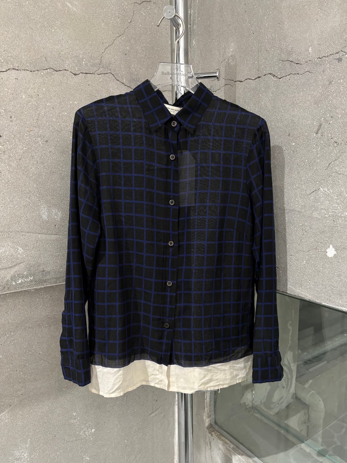 드리스 반 노튼 체크 셔츠  상품이미지1