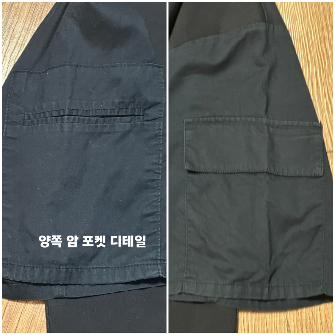 알레그리 스틸로고 암포켓 오버핏티셔츠/M/블랙 상품이미지4