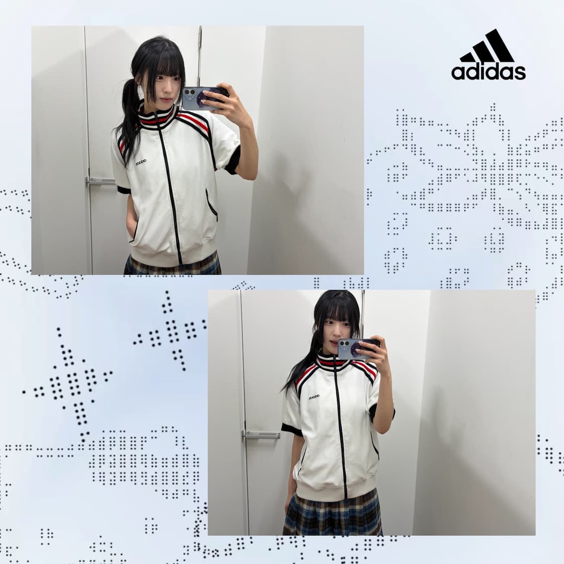 아디다스 트랙 반팔 집업 상품이미지1