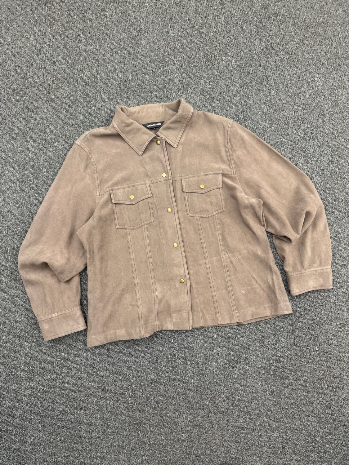 L)MARYLESTER 빈티지 스웨이드 셔츠 자켓 상품이미지1