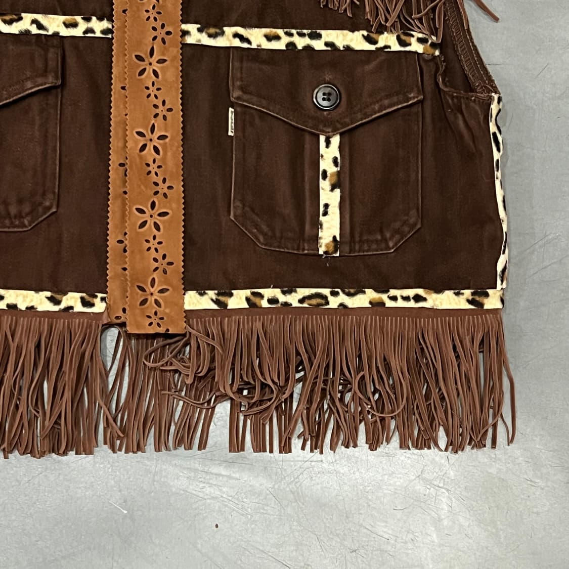  빅존 레더 프린지 베스트 y15734 상품이미지4