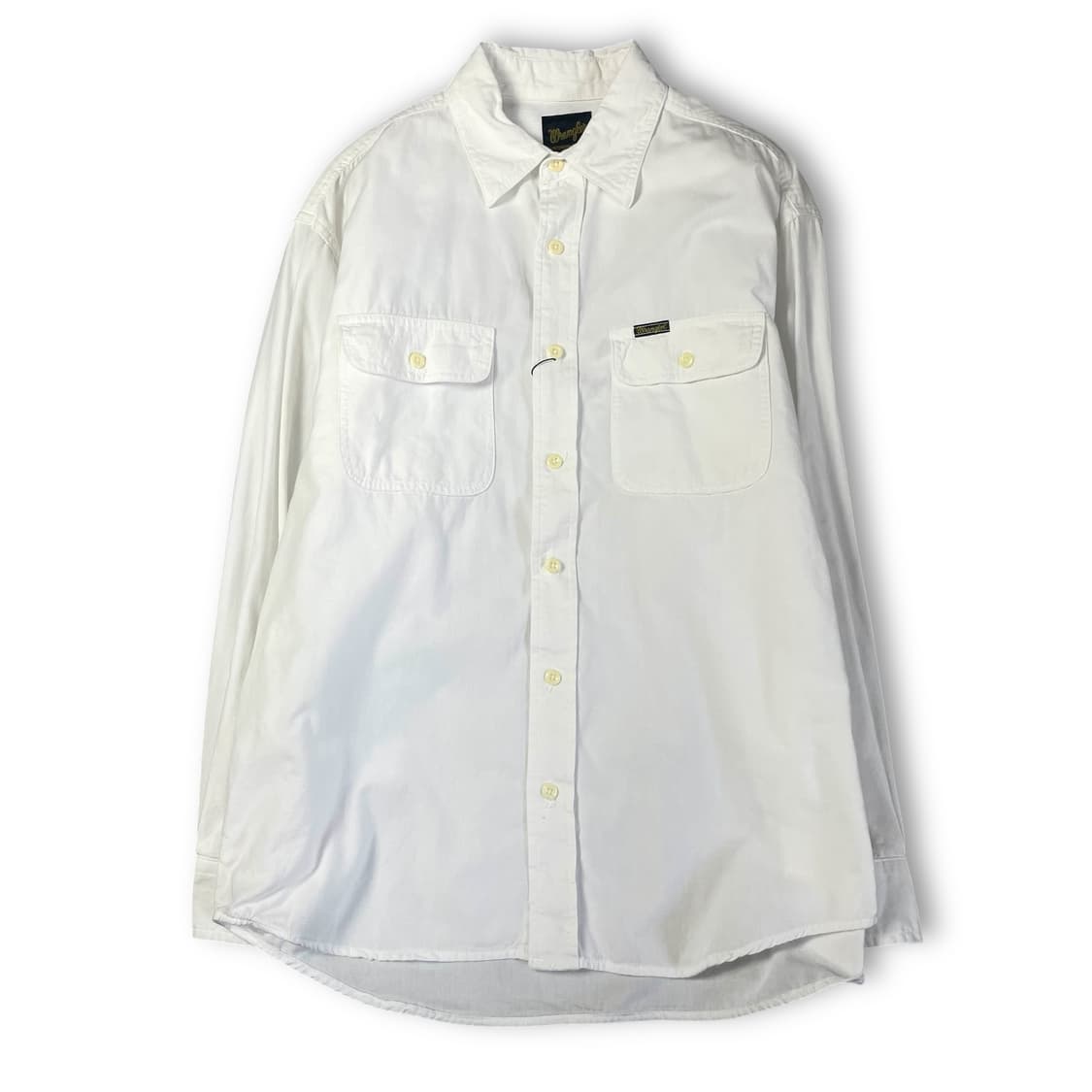 랭글러 화이트 투포켓 코튼 긴팔 셔츠 L 상품이미지1