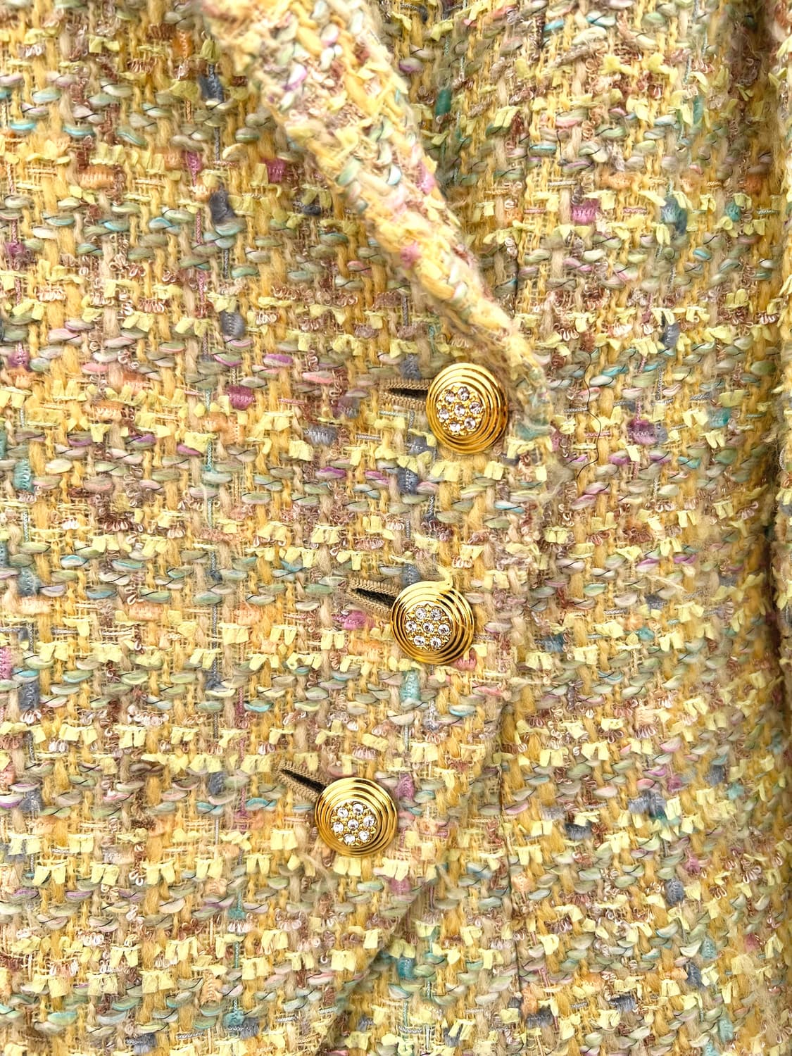 빈티지 꾸레쥬 트위드 숄카라 자켓 상품이미지4