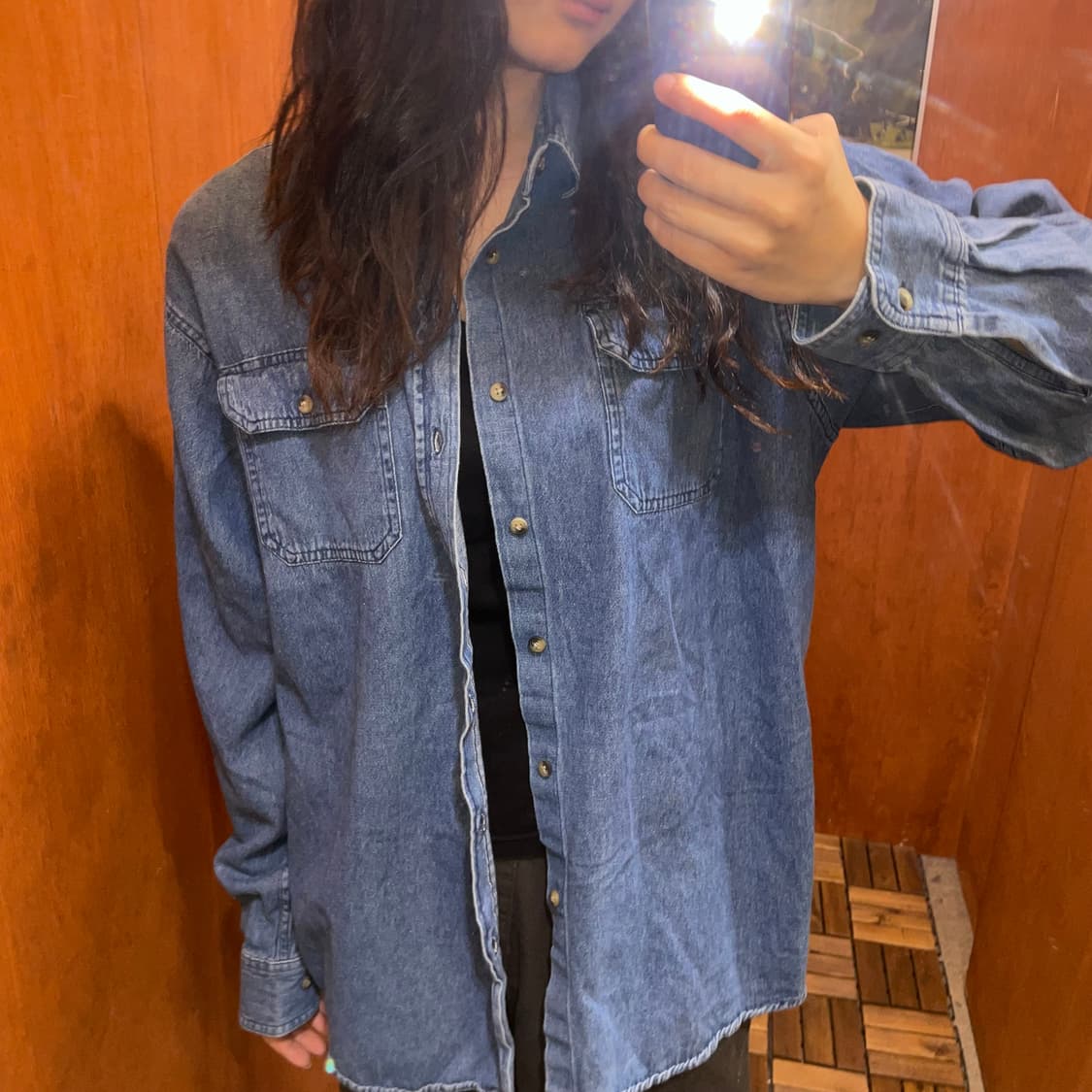  (XL) wrangler 랭글러 데님 셔츠 상품이미지1