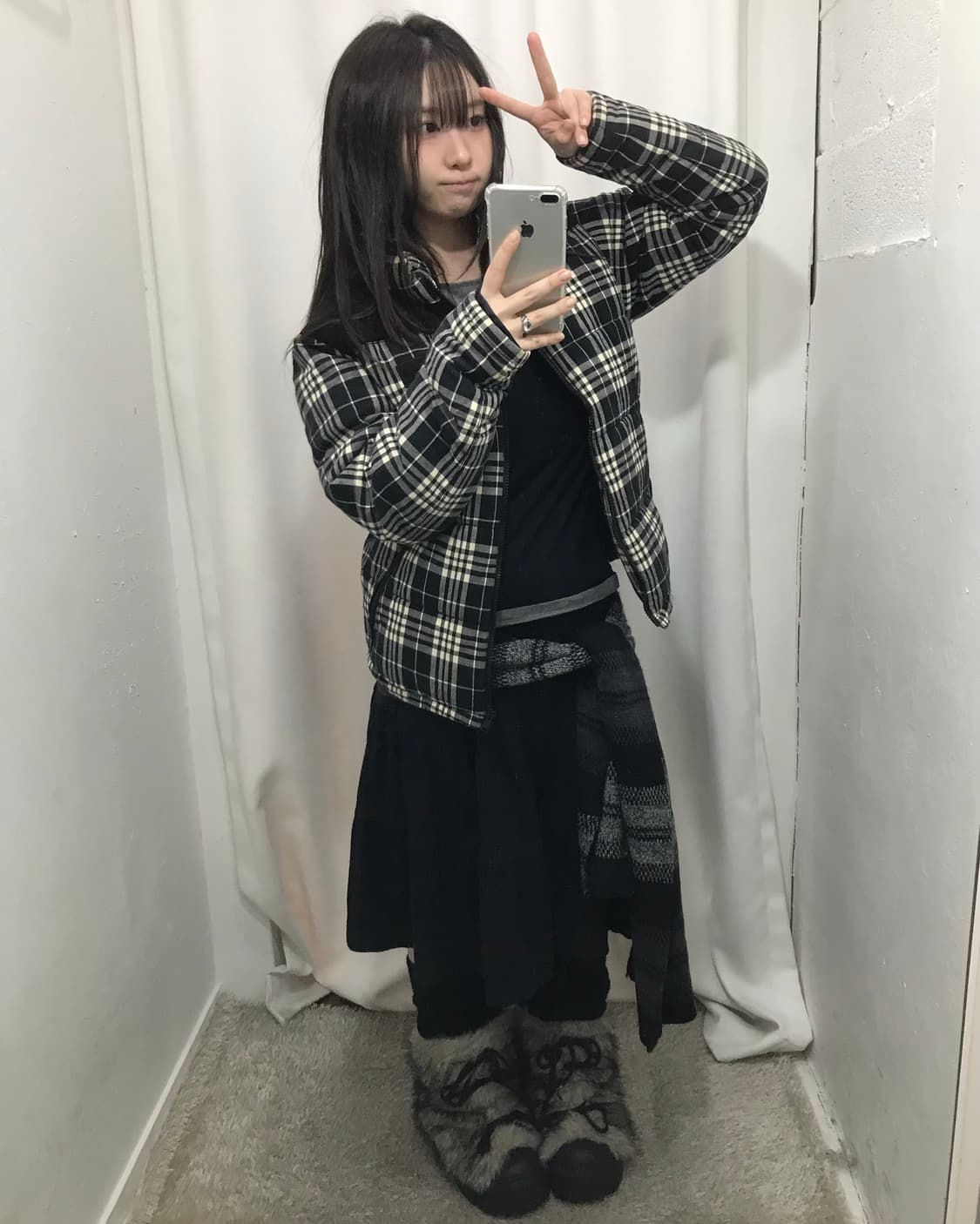 체크 패딩 코디 세트 🤍 상품이미지2