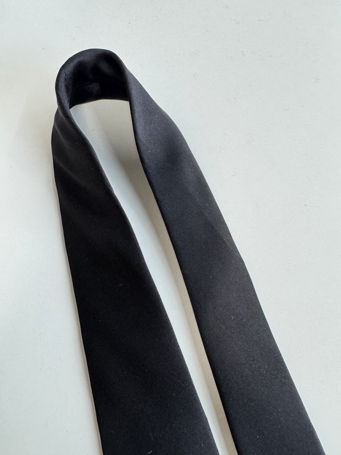 빈티지 블랙 실크 넥타이 9cm 상품이미지7