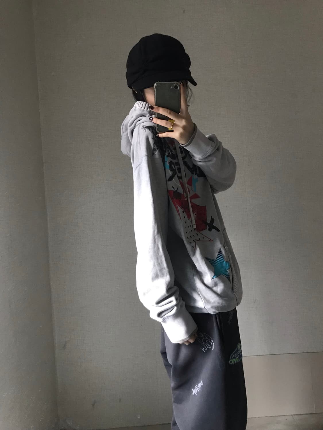 퀵실버 스타 오버핏 후드티 상품이미지5