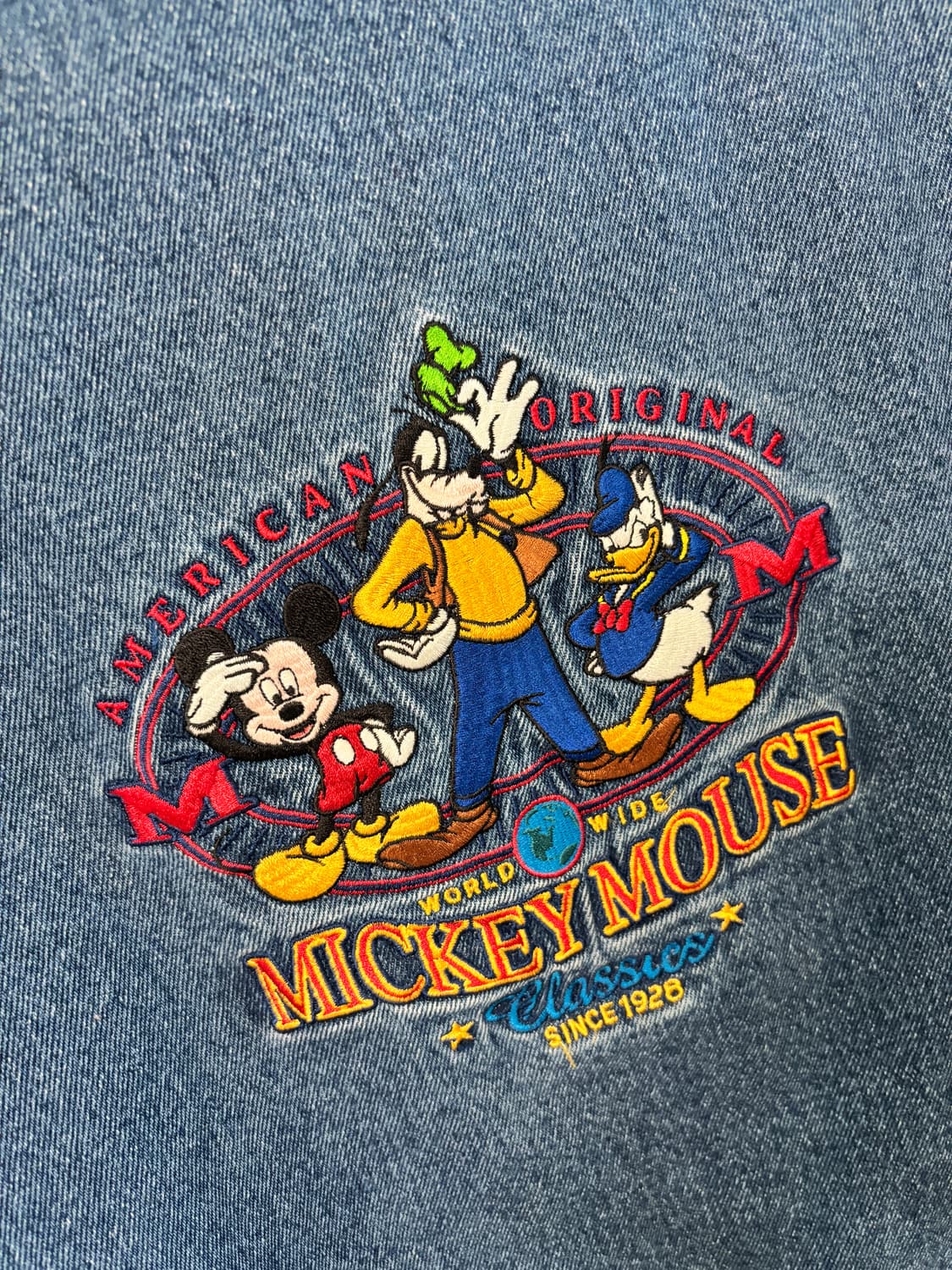 디즈니_미키마우스 데님 야구 점퍼 빈티지 상품이미지3
