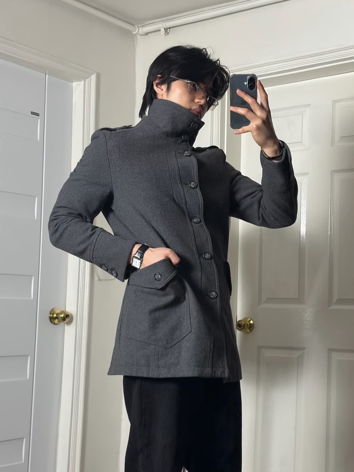 Vino 하이넥코트 차콜 상품이미지1