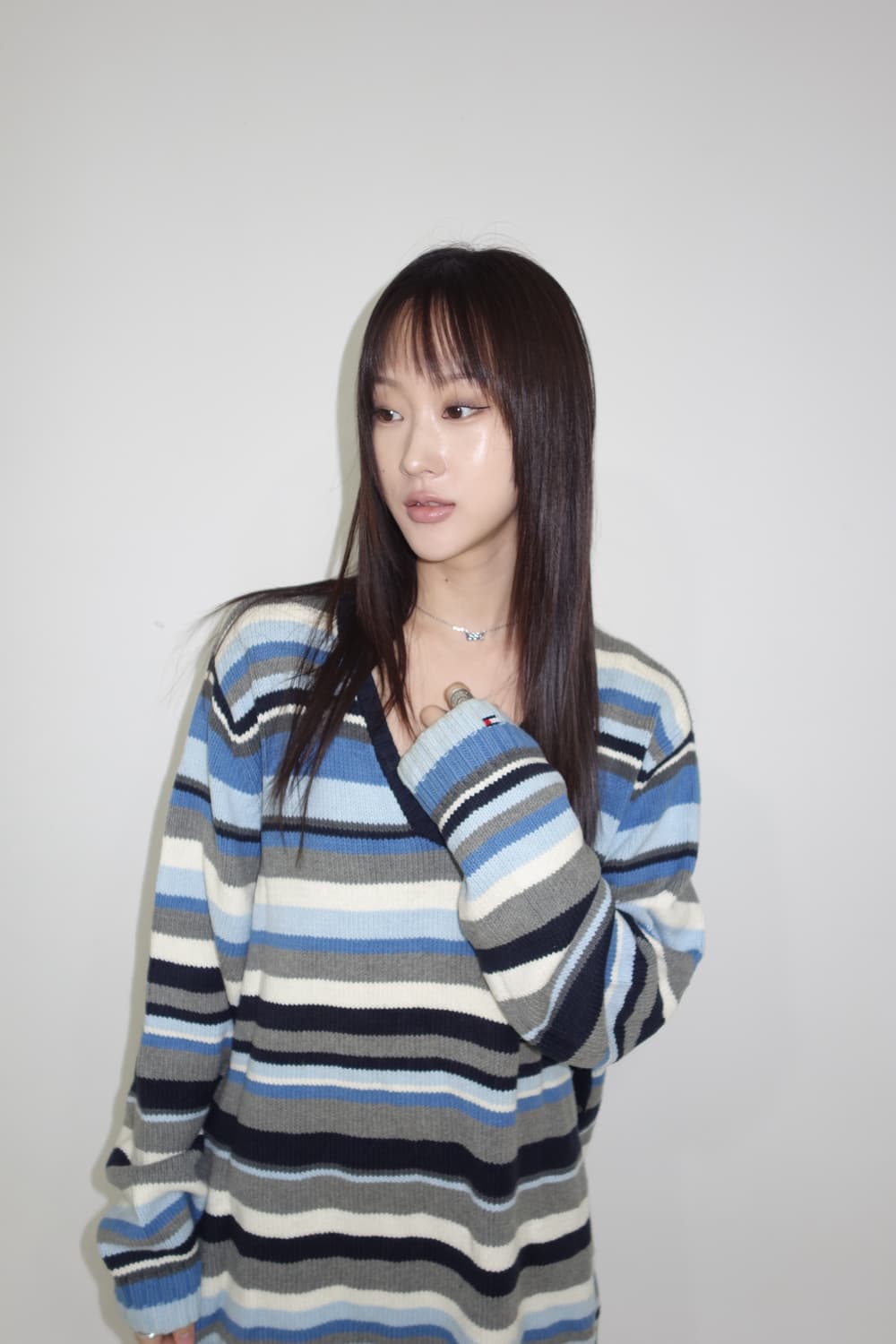 타미힐피거 블루 스트라이프 니트 상품이미지1