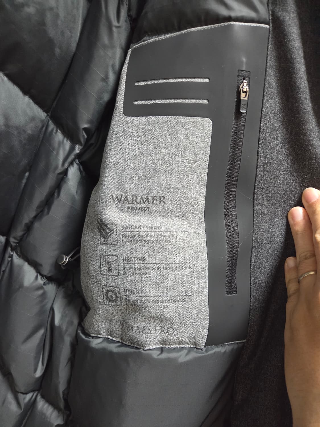 마에스트로 알베로 까노니코 울 다운 코트 100 (후드탈착가능) 상품이미지4