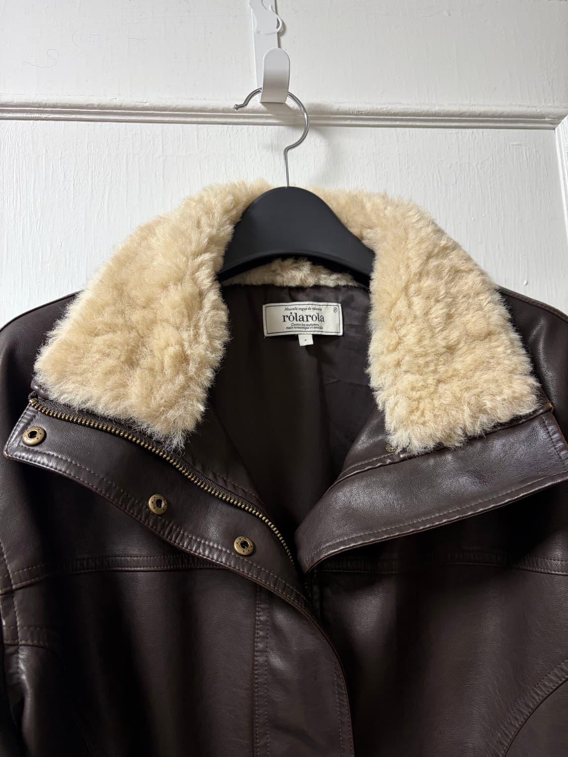 rolarola로라로라 퍼 레더 자켓-브라운/안감 2온스 상품이미지10