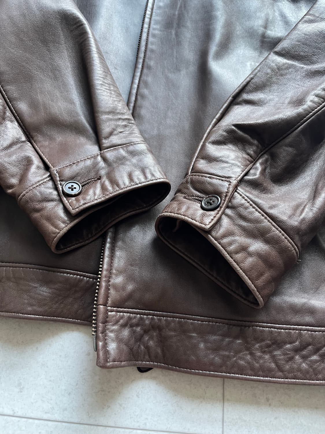 폴로 레더 자켓 램스킨 L 105 상품이미지4