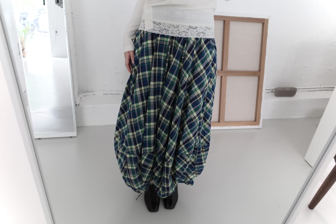 check balloon skirt  상품이미지5