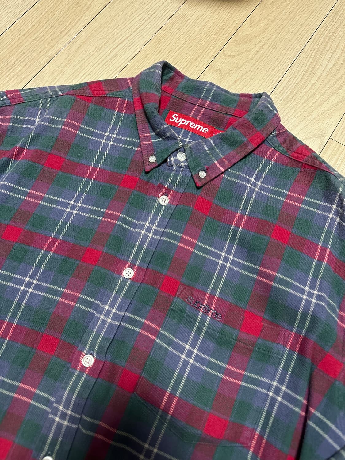 supreme Plaid Flannel Shirt 상품이미지2