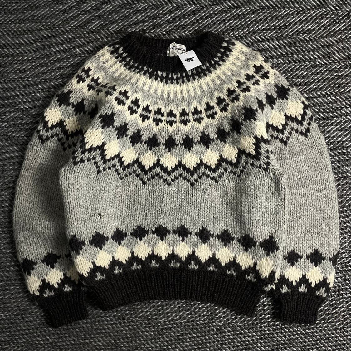 일본 클래식 빈티지 노르딕 패턴 스웨터y 3514 상품이미지2