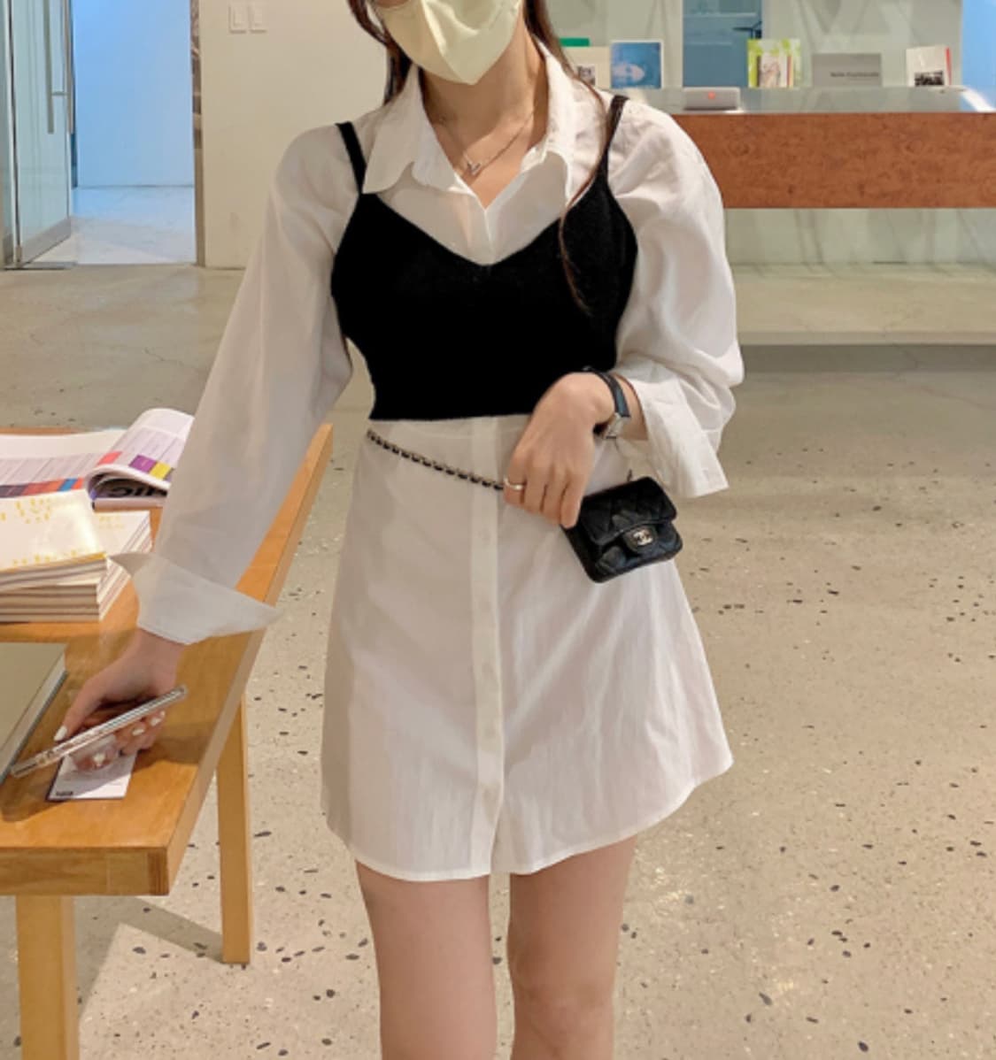 모던로브 미니 셔츠원피스 상품이미지2