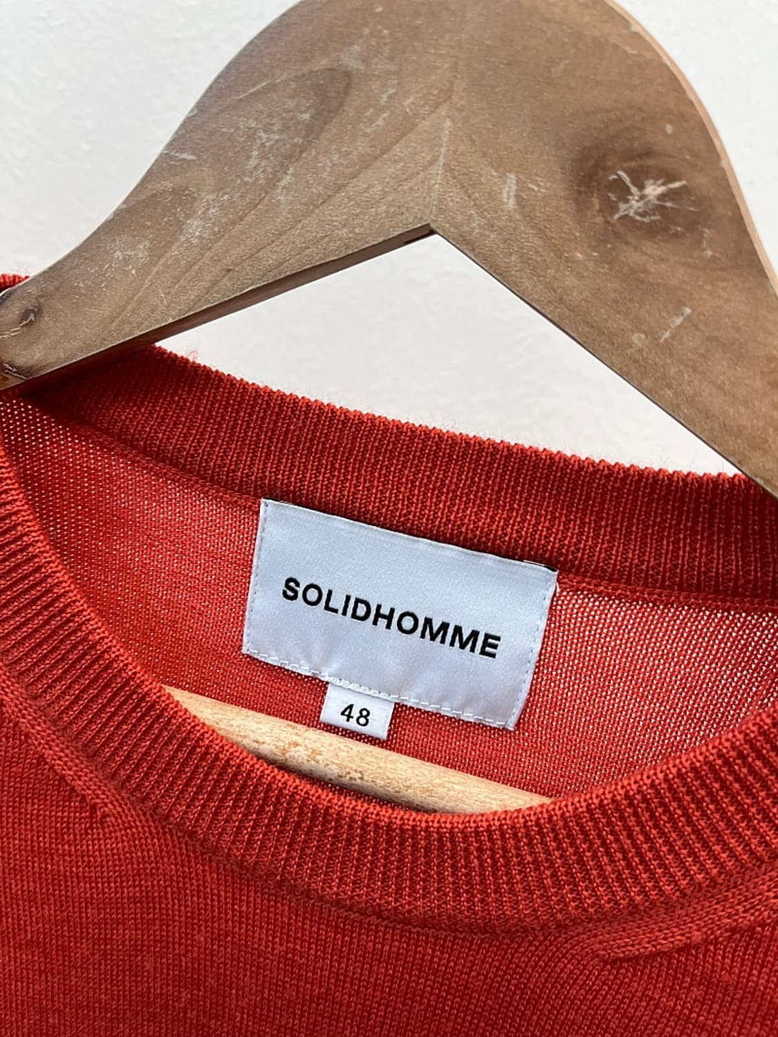 100) 솔리드옴므 신형 오렌지 니트  상품이미지7