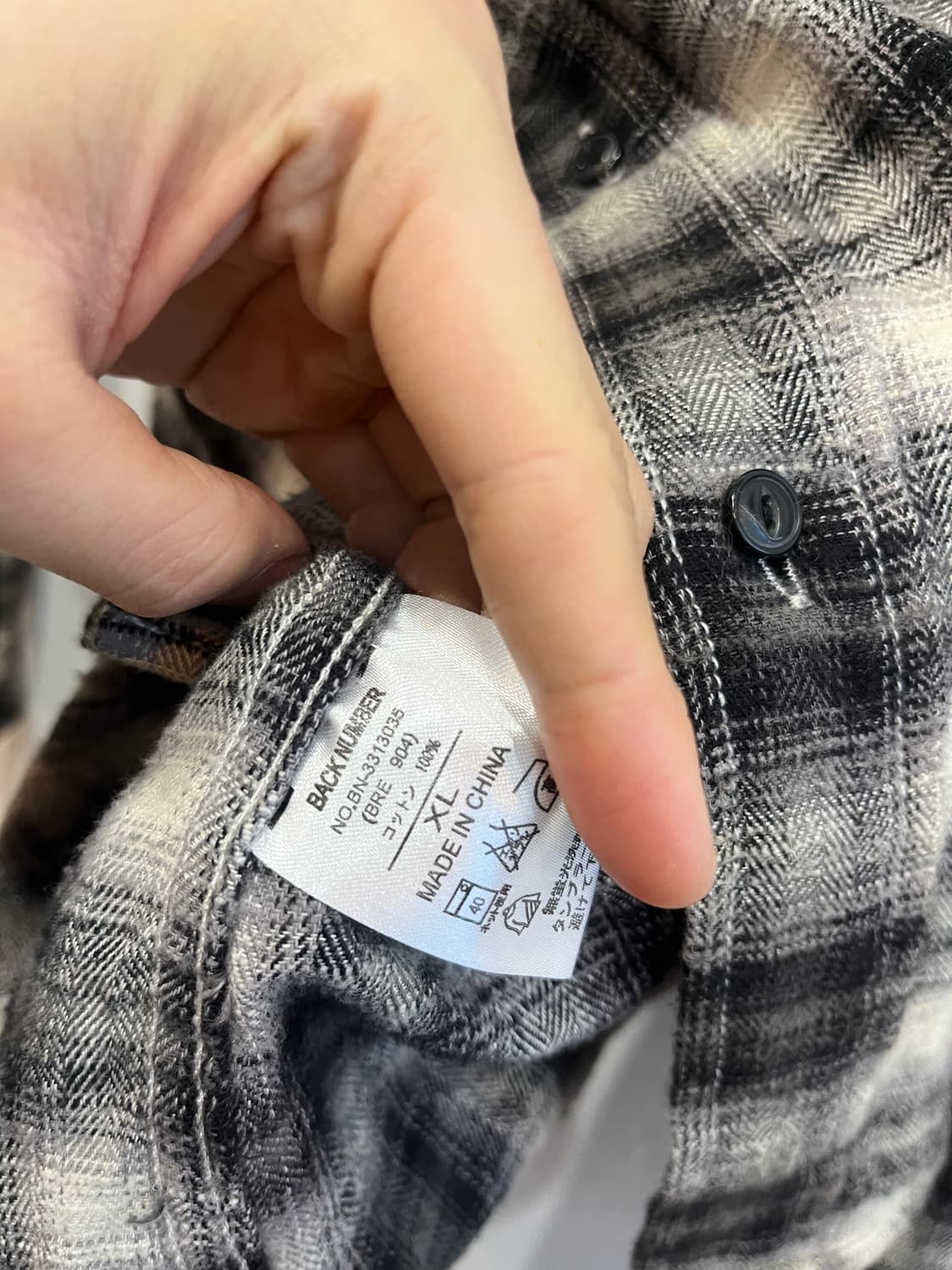 Back Number 백넘버 체크셔츠 상품이미지5