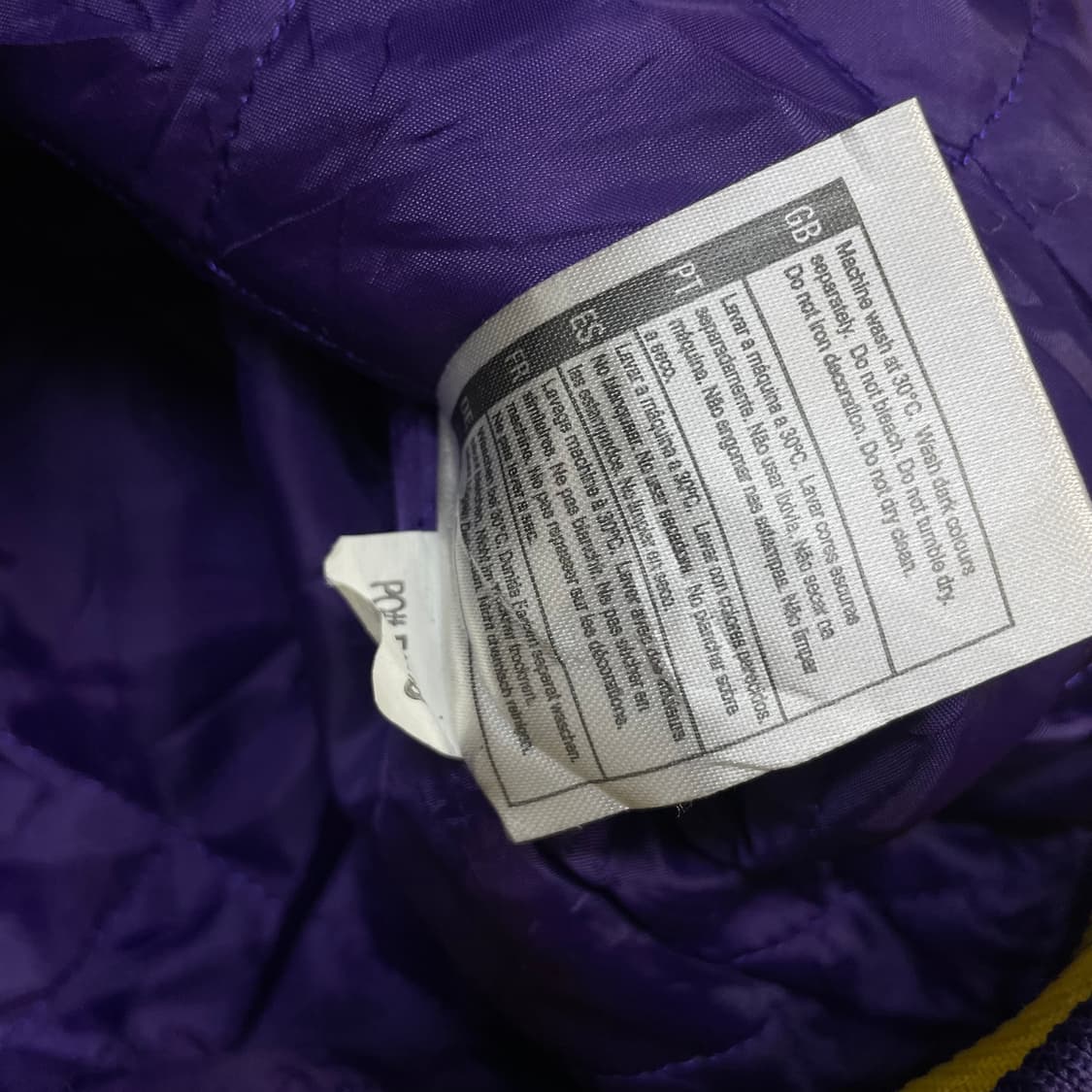 NFL 바이킹스 나일론 바시티 자켓 퍼플 상품이미지7