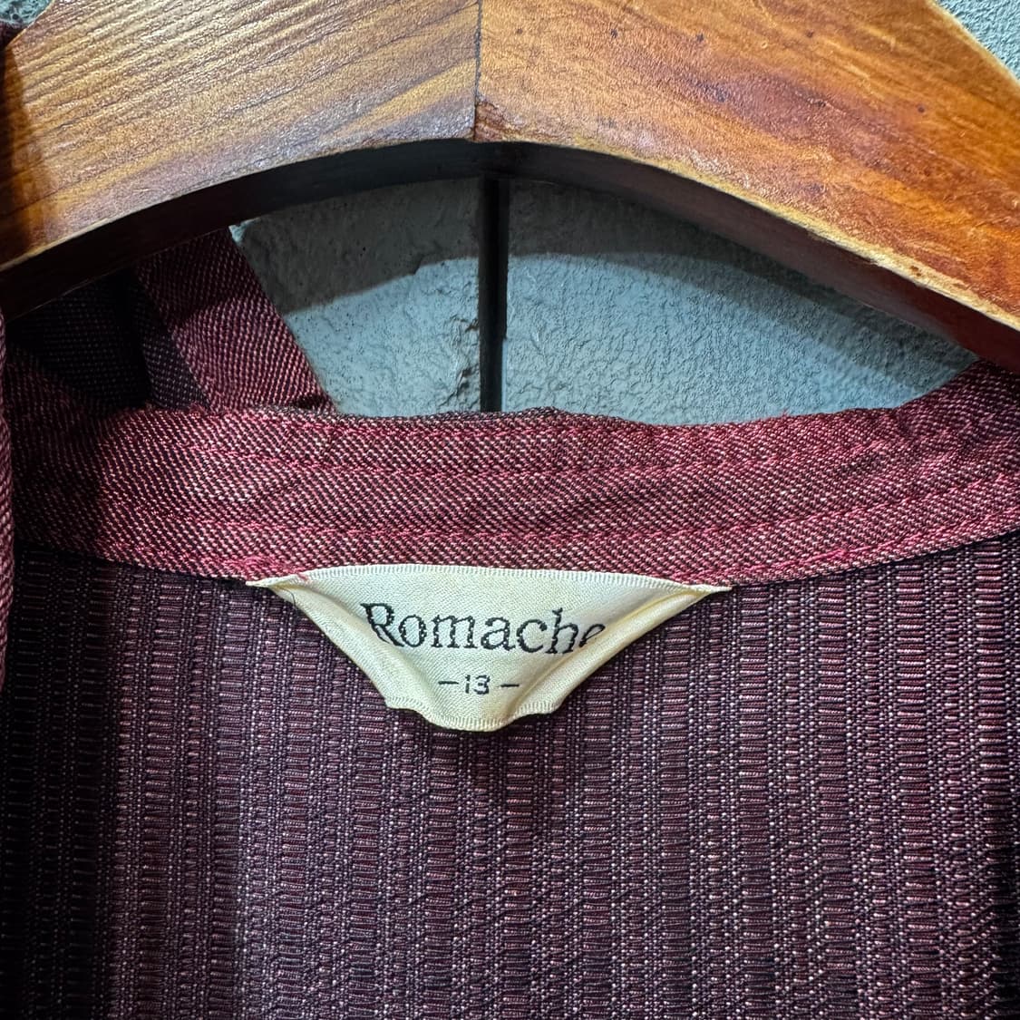 Romache 제팬 버건디 후드 셔츠 자켓 (L)   상품이미지8
