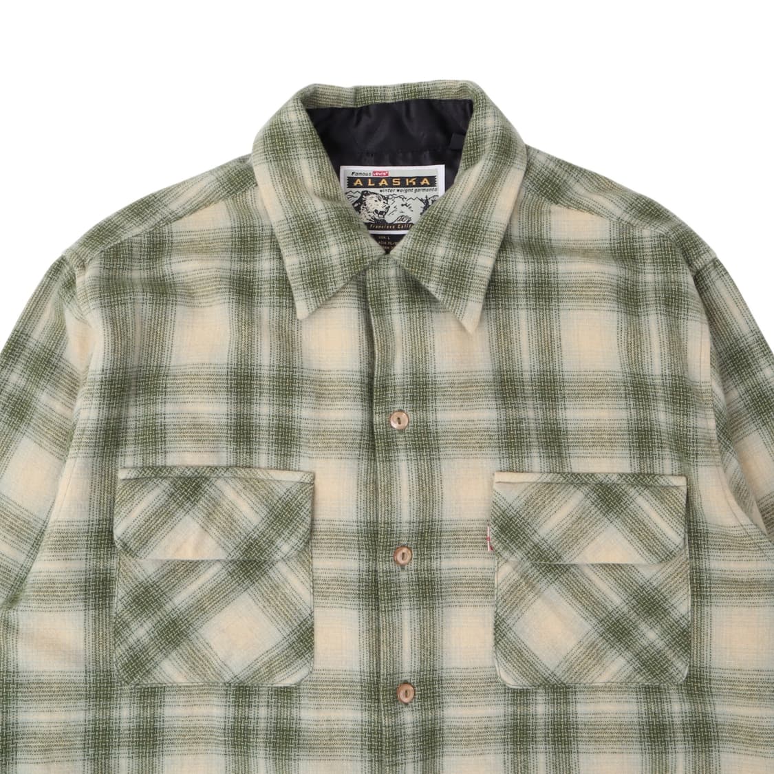 90s 리바이스 알레스카 울 체크 셔츠 상품이미지2