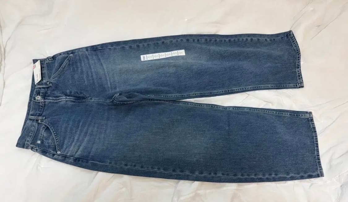 [새 상품] 유니클로 배기커브진 중청 24 상품이미지3