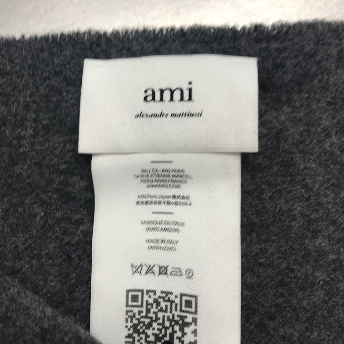 AMI 아미 로고 머플러 그레이 상품이미지5