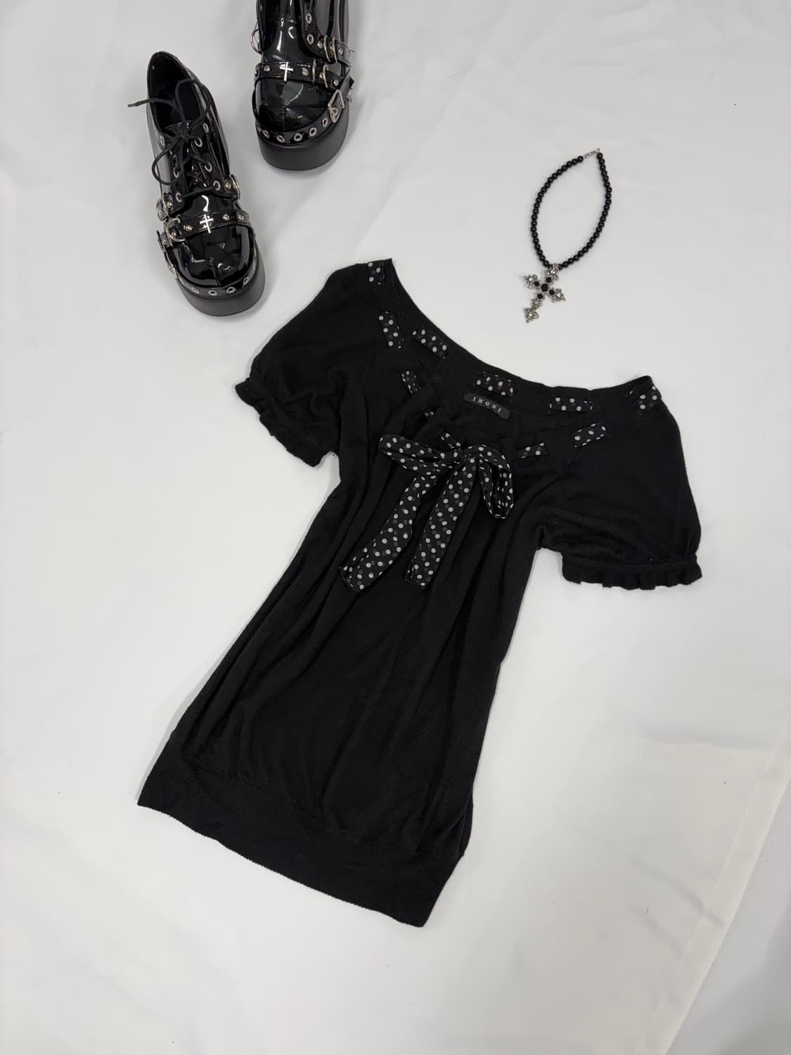 땡땡이 도트 코디 3pcs 공겜여주 큐트고스 상품이미지3