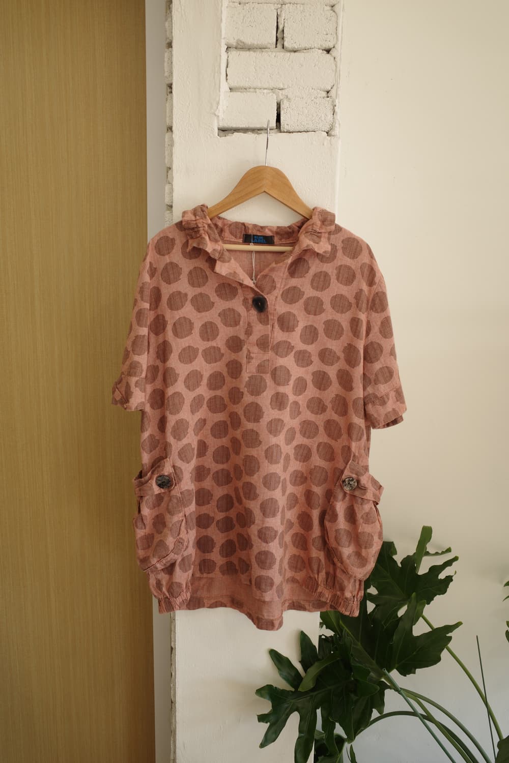 도트 단추 블라우스 상품이미지6