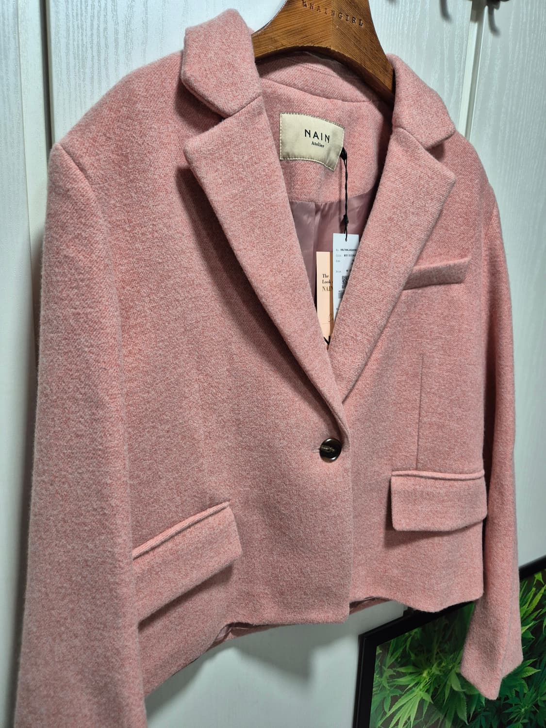 (타임세일)(새상품)NAIN 나인 핑크 크롭 자켓 상품이미지2