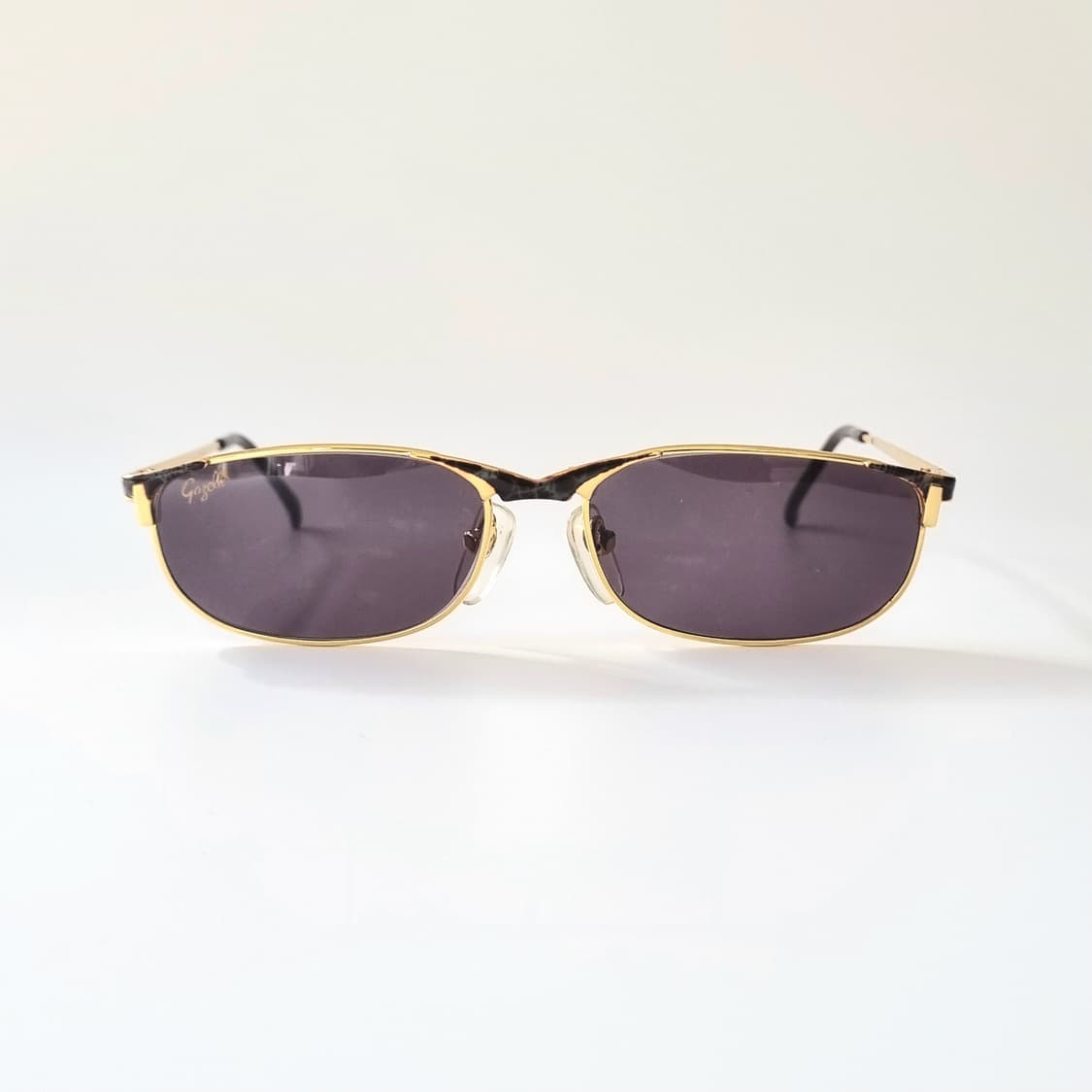 데드스탁 Gazelle 골드 & 레오파드 믹스 슬림 선글라스 1837 상품이미지1
