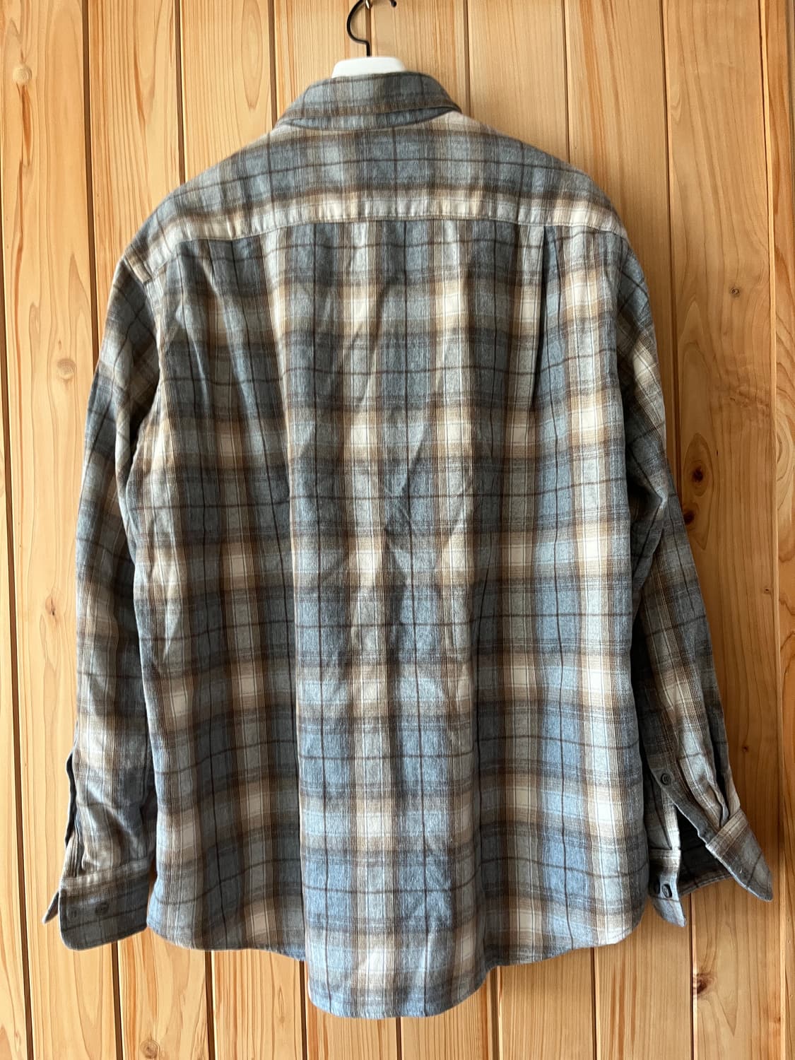 무인양품 무지 오라리맛 체크 셔츠 XL 상품이미지2