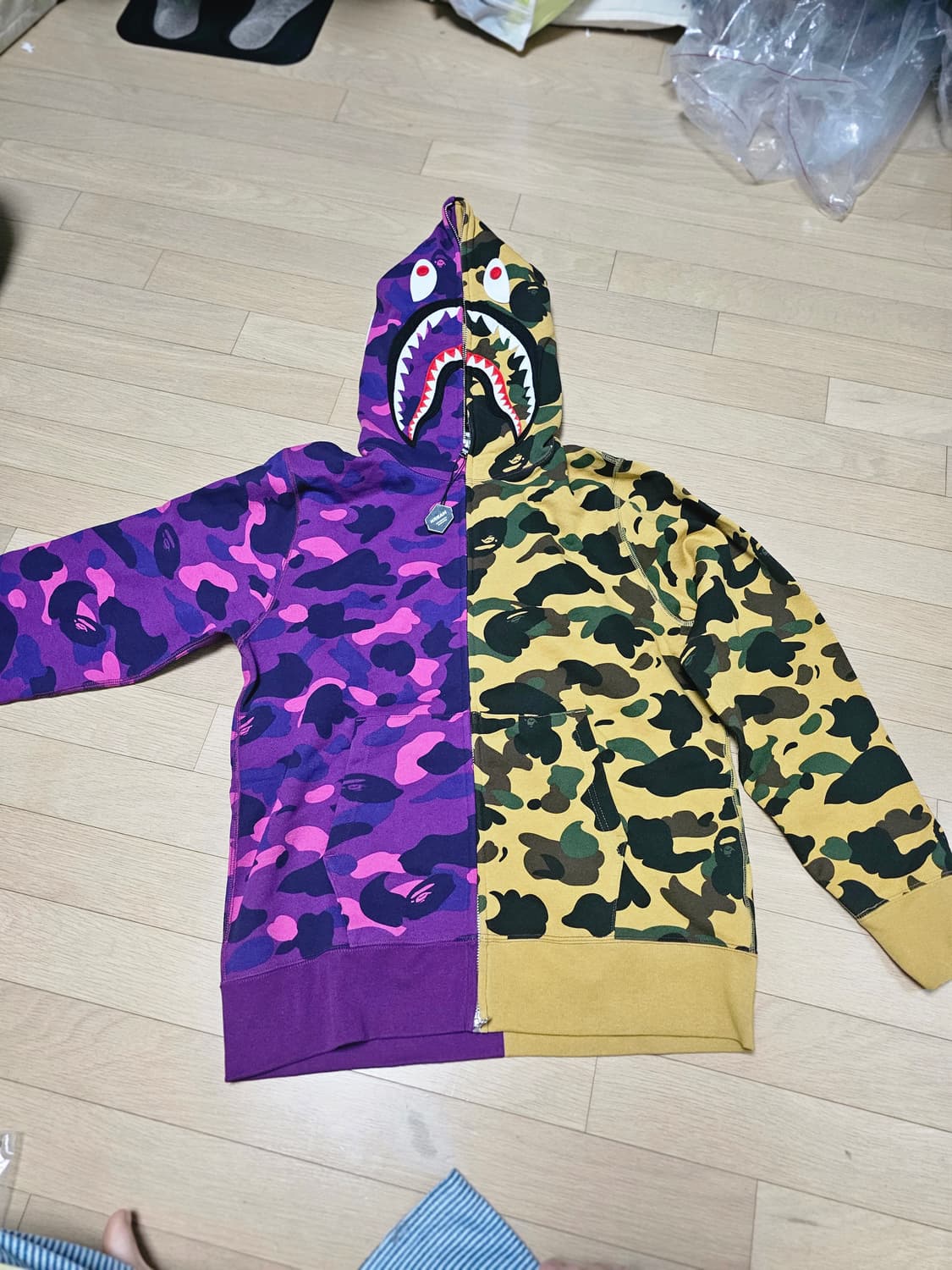 베이프 정품 세퍼레이트 샤크후드 새상품 M사이즈 상품이미지6