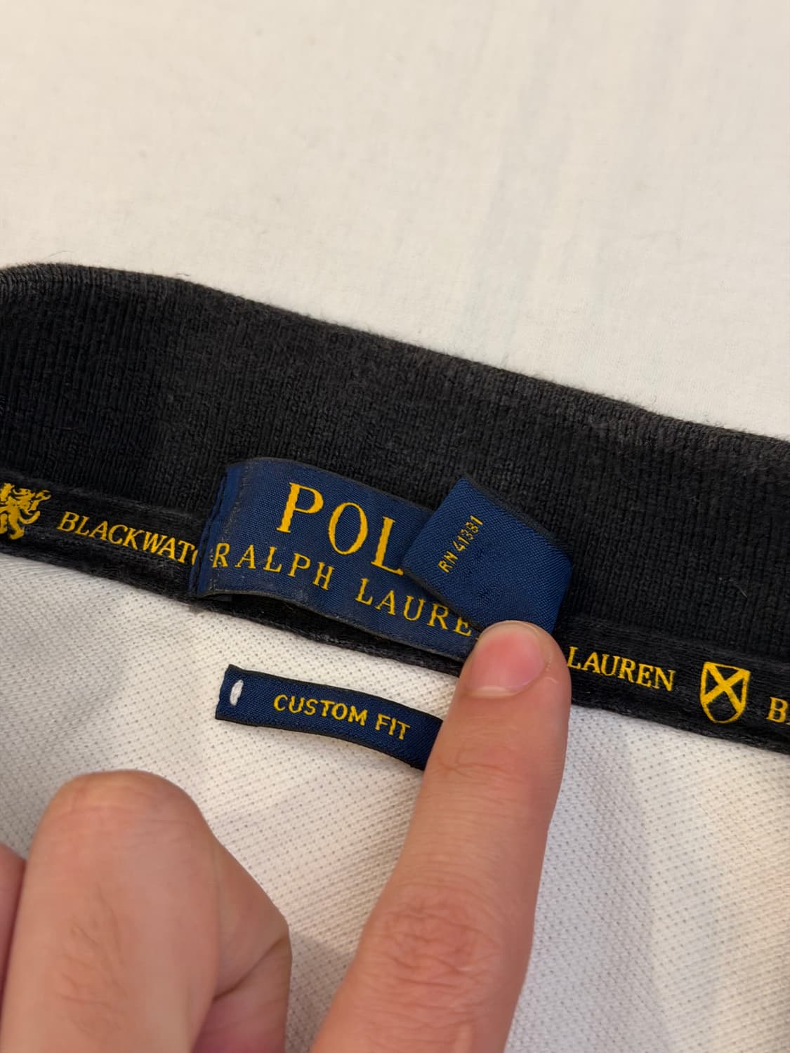 폴로 랄프로렌 빅포니 치프키프 블랙와치 카라티 화이트 상품이미지6